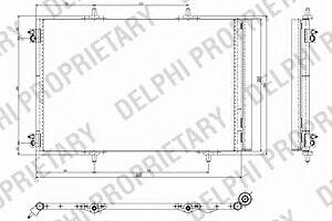 Радіатор кондиціонера для моделей: CITROËN (C3, C2, C3, DS3), PEUGEOT (1007,207,207,207,207)