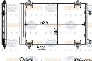 Радиатор кондиционера для моделей: CITROËN (C4, C4,BERLINGO,BERLINGO,C4), PEUGEOT (307,307,307,307,308,PARTNER,PARTNER,