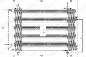Радиатор кондиционера для моделей: CITROËN (C4, C4,C4,C4,BERLINGO,BERLINGO,C4,C4,DS4), PEUGEOT (307,EXPERT,EXPERT,EXPER