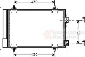 Радиатор кондиционера для моделей: CITROËN (C4, C4,DS4,DS5,C4), PEUGEOT (308,308,308,3008,5008,RCZ)