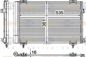 Радиатор кондиционера для моделей: CITROËN (C4, DS4), PEUGEOT (308,308,5008)