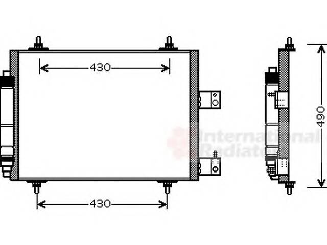 Радіатор кондиціонера для моделей: CITROËN (C8, JUMPY, JUMPY), FIAT (ULYSSE), LANCIA (PHEDRA), PEUGEOT (807, EXPERT, EXPER