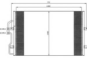 Радиатор кондиционера для моделей: CITROËN (EVASION, JUMPY,JUMPY,JUMPY), FIAT (ULYSSE,SCUDO,SCUDO), LANCIA (ZETA), PEUG
