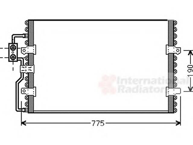 Радиатор кондиционера для моделей: CITROËN (EVASION, JUMPY,JUMPY,JUMPY), FIAT (ULYSSE,SCUDO,SCUDO), LANCIA (ZETA), PEUG