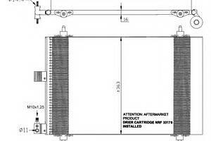 Радиатор кондиционера  для моделей: CITROËN (XSARA, XSARA,XSARA), PEUGEOT (406,406,406,607)