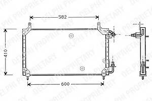 Радіатор кондиціонера для моделей: DAEWOO (ESPERO, NEXIA, NEXIA, CIELO)