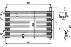 Радиатор кондиционера для моделей: DAEWOO (ESPERO, NEXIA,NEXIA)