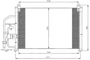 Радиатор кондиционера  для моделей: DAEWOO (LANOS, LANOS)