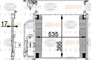 Радиатор кондиционера для моделей: DAEWOO (LANOS, LANOS)