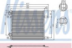 Радиатор кондиционера  для моделей: DAF (75, CF,CF,CF)