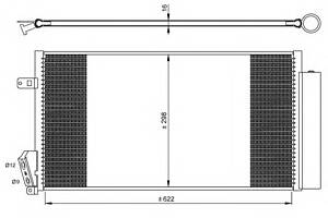 Радиатор кондиционера  для моделей: FIAT (DOBLO, DOBLO,DOBLO)