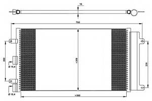 Радиатор кондиционера  для моделей: FIAT (DOBLO, DOBLO)