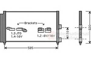 Радиатор кондиционера для моделей: FIAT (PUNTO, DOBLO,DOBLO,IDEA), LANCIA (YPSILON,MUSA)
