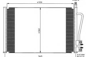 Радиатор кондиционера  для моделей: FORD (FIESTA, FUSION,FIESTA), MAZDA (2)