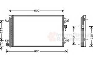 Радиатор кондиционера для моделей: FORD (GALAXY), SEAT (ALHAMBRA), VOLKSWAGEN (SHARAN)