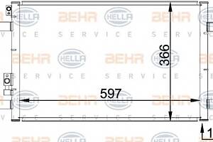 Радиатор кондиционера для моделей: FORD (GALAXY), SEAT (ALHAMBRA), VOLKSWAGEN (SHARAN)