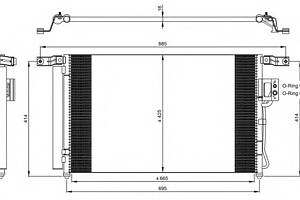 Радиатор кондиционера  для моделей: HYUNDAI (SANTA-FE, SANTA-FE)
