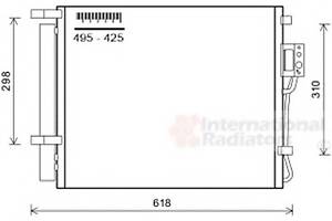 Радіатор кондиціонера для моделей: HYUNDAI (SANTA-FE)