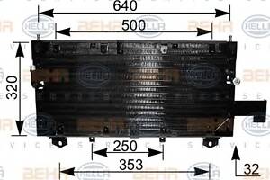 Радіатор кондиціонера для моделей: LAND ROVER (RANGE-ROVER, DISCOVERY)