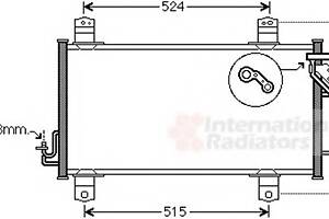 Радиатор кондиционера для моделей: MAZDA (6, 6,6)