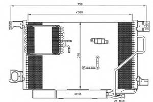 Радіатор кондиціонера для моделей: MERCEDES-BENZ (CLK)