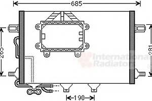 Радіатор кондиціонера для моделей: MERCEDES-BENZ (E-CLASS, E-CLASS, CLS)