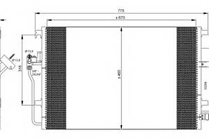 Радиатор кондиционера  для моделей: MERCEDES-BENZ (SPRINTER, SPRINTER,SPRINTER,SPRINTER,SPRINTER,SPRINTER,SPRINTER,SPRIN