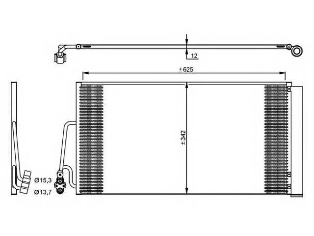 Радиатор кондиционера для моделей: MINI (CLUBMAN, COOPER,CABRIO,COUNTRYMAN)