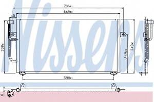 Радиатор кондиционера для моделей: MITSUBISHI (CARISMA, CARISMA,SPACE-STAR), VOLVO (S40,V40)