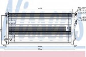 Радіатор кондиціонера для моделей: MITSUBISHI (LANCER, LANCER)