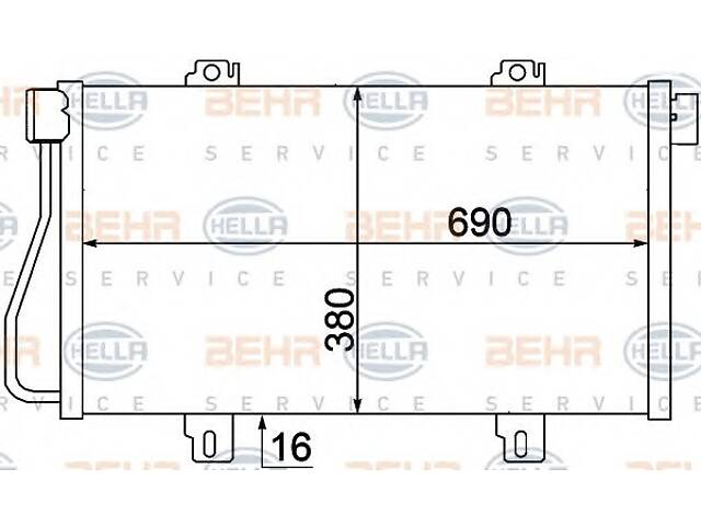 Радіатор кондиціонера для моделей: NISSAN (INTERSTAR, INTERSTAR), RENAULT (MASTER, MASTER, MASTER)