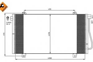 Радиатор кондиционера для моделей: NISSAN (INTERSTAR, INTERSTAR), RENAULT (MASTER,MASTER)