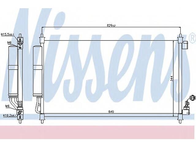 Радіатор кондиціонера для моделей: NISSAN (NV200, NV200)