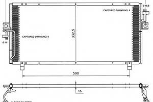 Радиатор кондиционера  для моделей: NISSAN (PRIMERA, PRIMERA,PRIMERA)