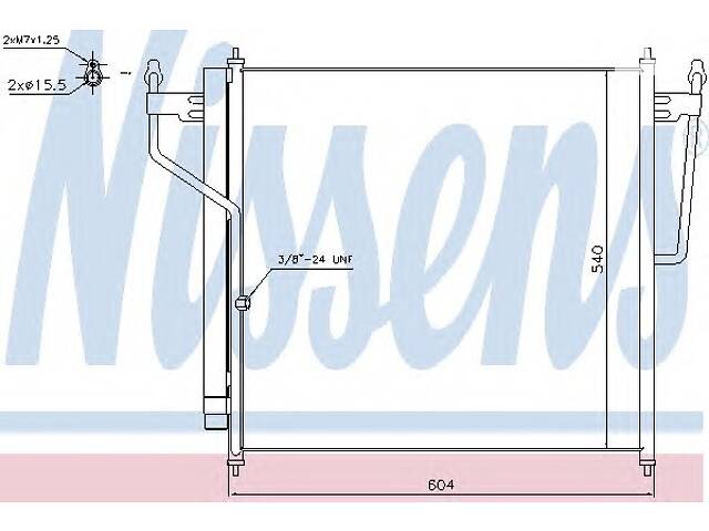 Радіатор кондиціонера для моделей: NISSAN (TITAN, ARMADA)