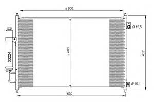 Радиатор кондиционера для моделей: NISSAN (X-TRAIL)
