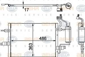 Радиатор кондиционера для моделей: OPEL (MERIVA), VAUXHALL (MERIVA)