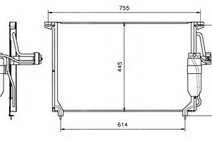 Радиатор кондиционера  для моделей: OPEL (OMEGA, OMEGA), VAUXHALL (OMEGA,OMEGA)