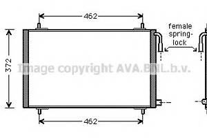 Радіатор кондиціонера для моделей: PEUGEOT (206,206,206,206)