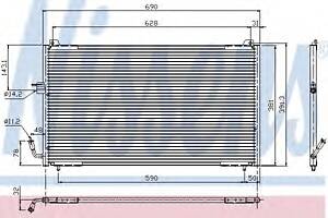 Радіатор кондиціонера для моделей: PEUGEOT (406,406,406)