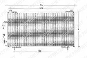 Радіатор кондиціонера для моделей: PEUGEOT (406,406)