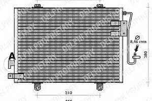 Радиатор кондиционера для моделей: RENAULT (CLIO, CLIO,THALIA)