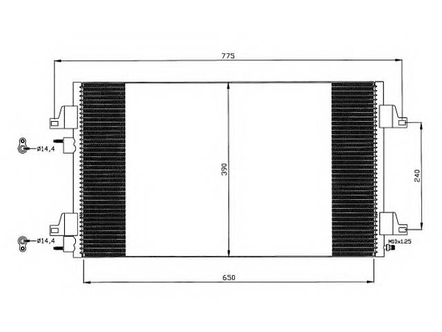Радиатор кондиционера для моделей: RENAULT (CLIO, LAGUNA,LAGUNA,VEL)