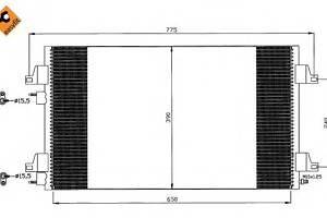 Радиатор кондиционера  для моделей: RENAULT (LAGUNA, LAGUNA,VEL)