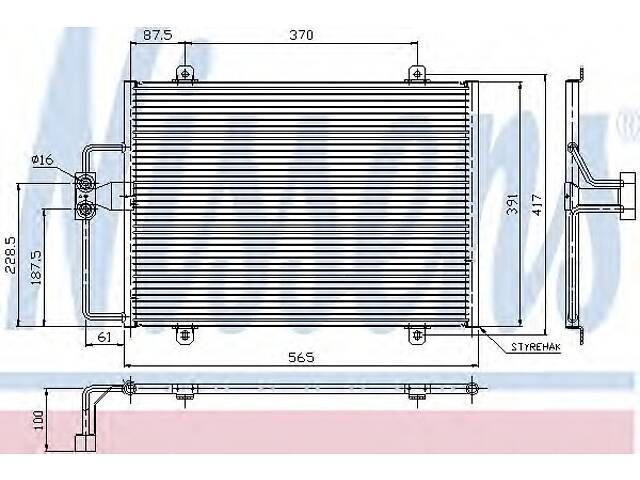Радиатор кондиционера  для моделей: RENAULT (MEGANE, MEGANE,MEGANE,MEGANE,MEGANE)