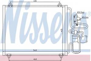 Радиатор кондиционера для моделей: RENAULT (SAFRANE)