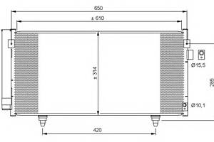 Радиатор кондиционера для моделей: SUBARU (IMPREZA, FORESTER,IMPREZA)