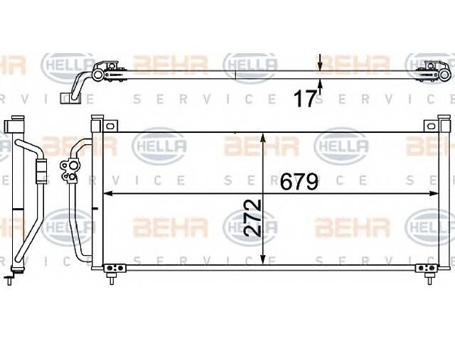 Радиатор кондиционера для моделей: SUBARU (IMPREZA, IMPREZA)