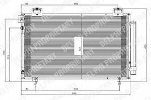 Радіатор кондиціонера для моделей: TOYOTA (AVENSIS, AVENSIS, AVENSIS)