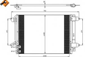 Радиатор кондиционера  для моделей: VOLKSWAGEN (JETTA, BEETLE,BEETLE)